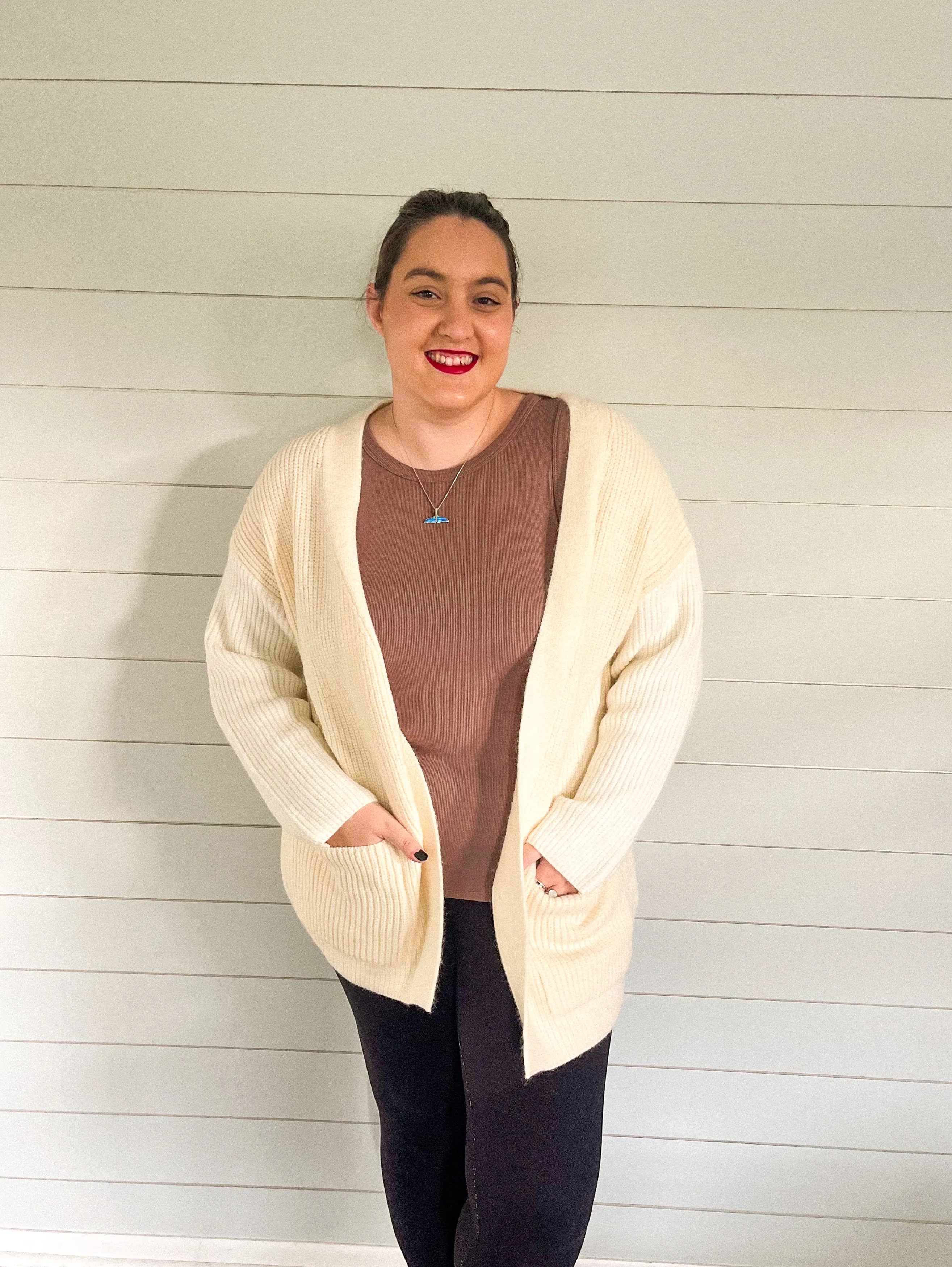 Buttercream Dreams Color-Blocked Cozy Cardigan