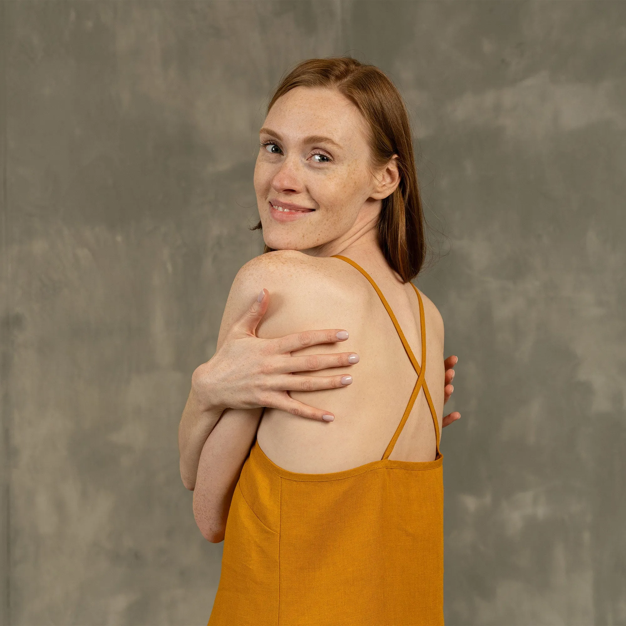 Cross Back Mini Dress Elora
