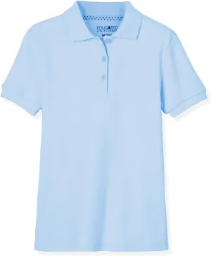 Girls 2T-20 Short Sleeve Pique Polo Uniform Shirt