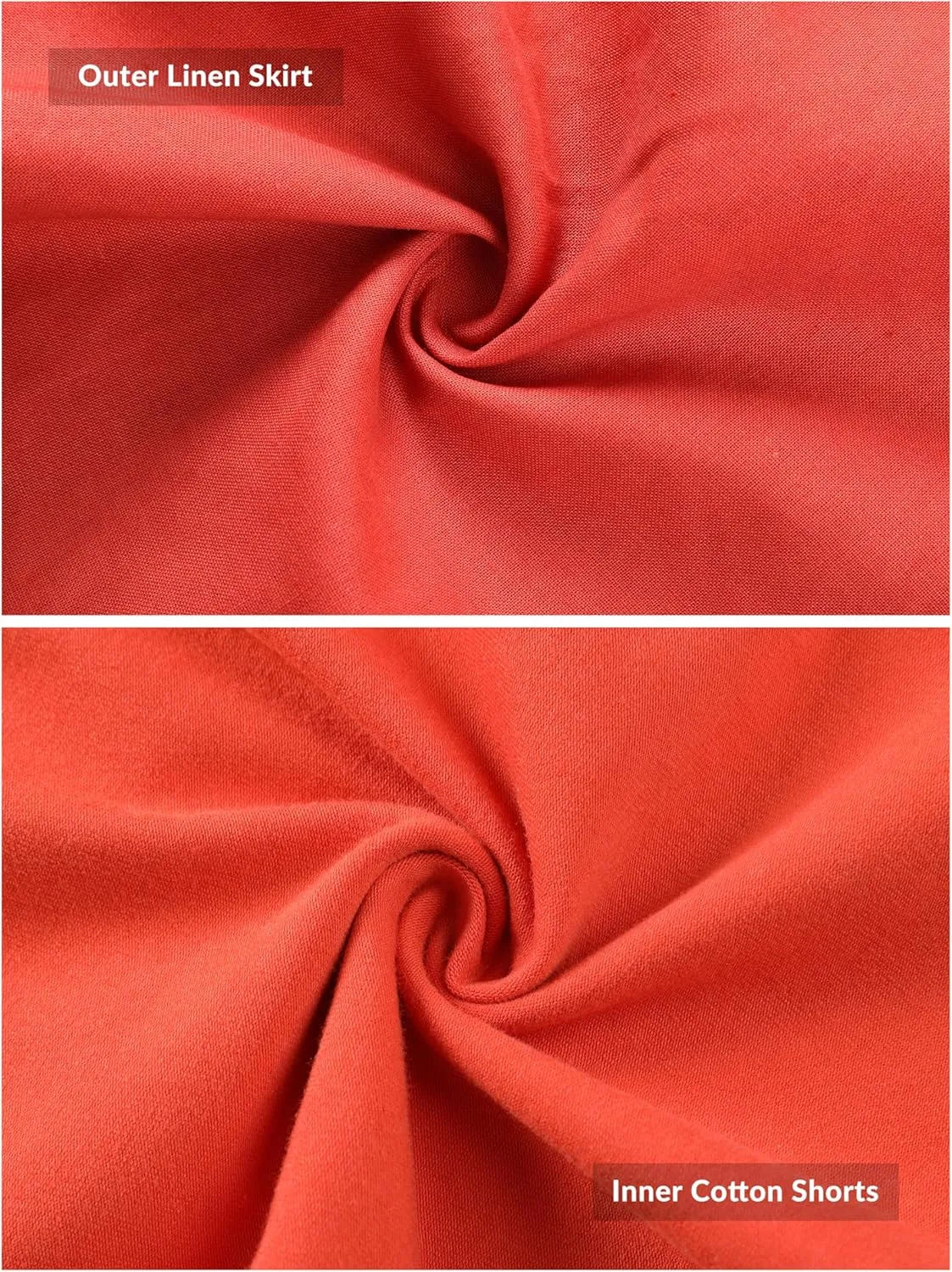 Gozoloma Womens Cotton Linen Skorts Casual Cute A-Line Mini Skirts with Ruffle Inner Waistband