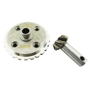 Hot Racing Hardened Steel Spiral Cut Ring & Pinion Gear: Savage (26T-8T)