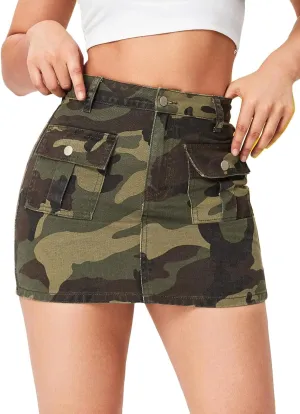Jean Skirt for Women Mini Skirt Cargo Skirt Denim Sexy Jean Bodycon Skirts