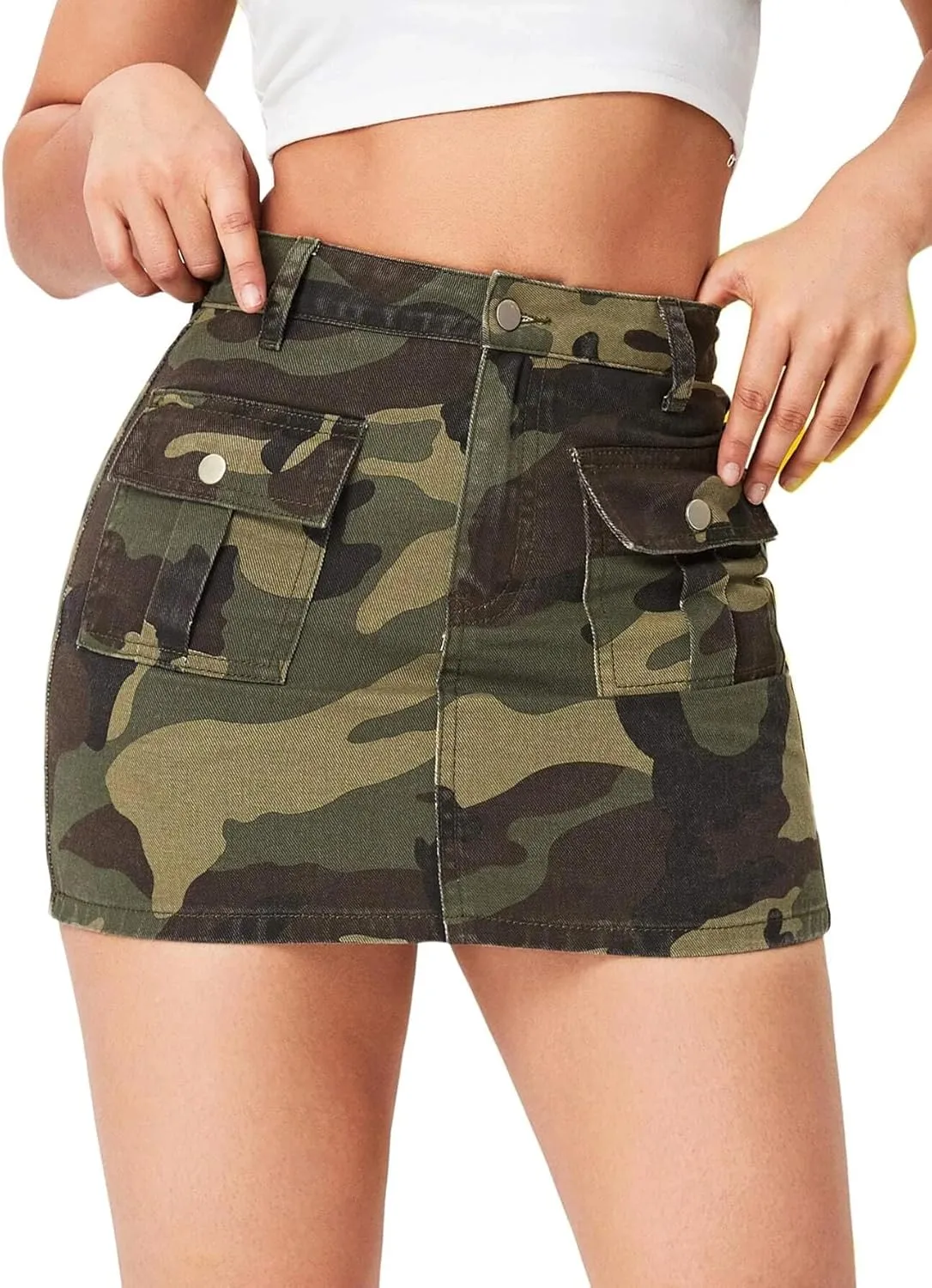 Jean Skirt for Women Mini Skirt Cargo Skirt Denim Sexy Jean Bodycon Skirts