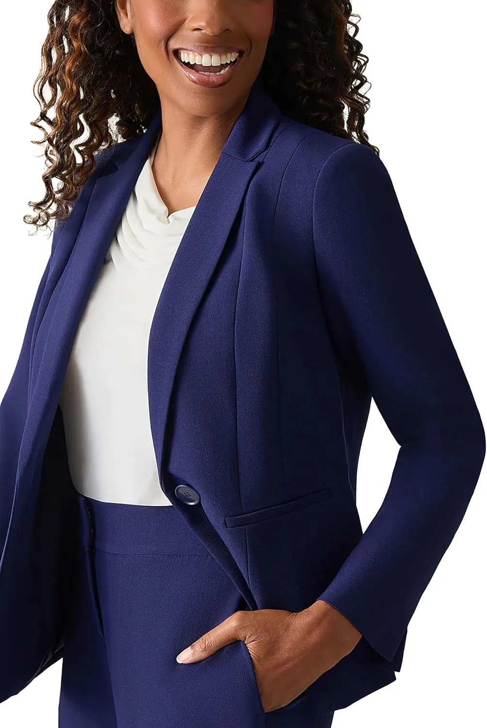 Kasper Women's Plus-Size One Button Blazer