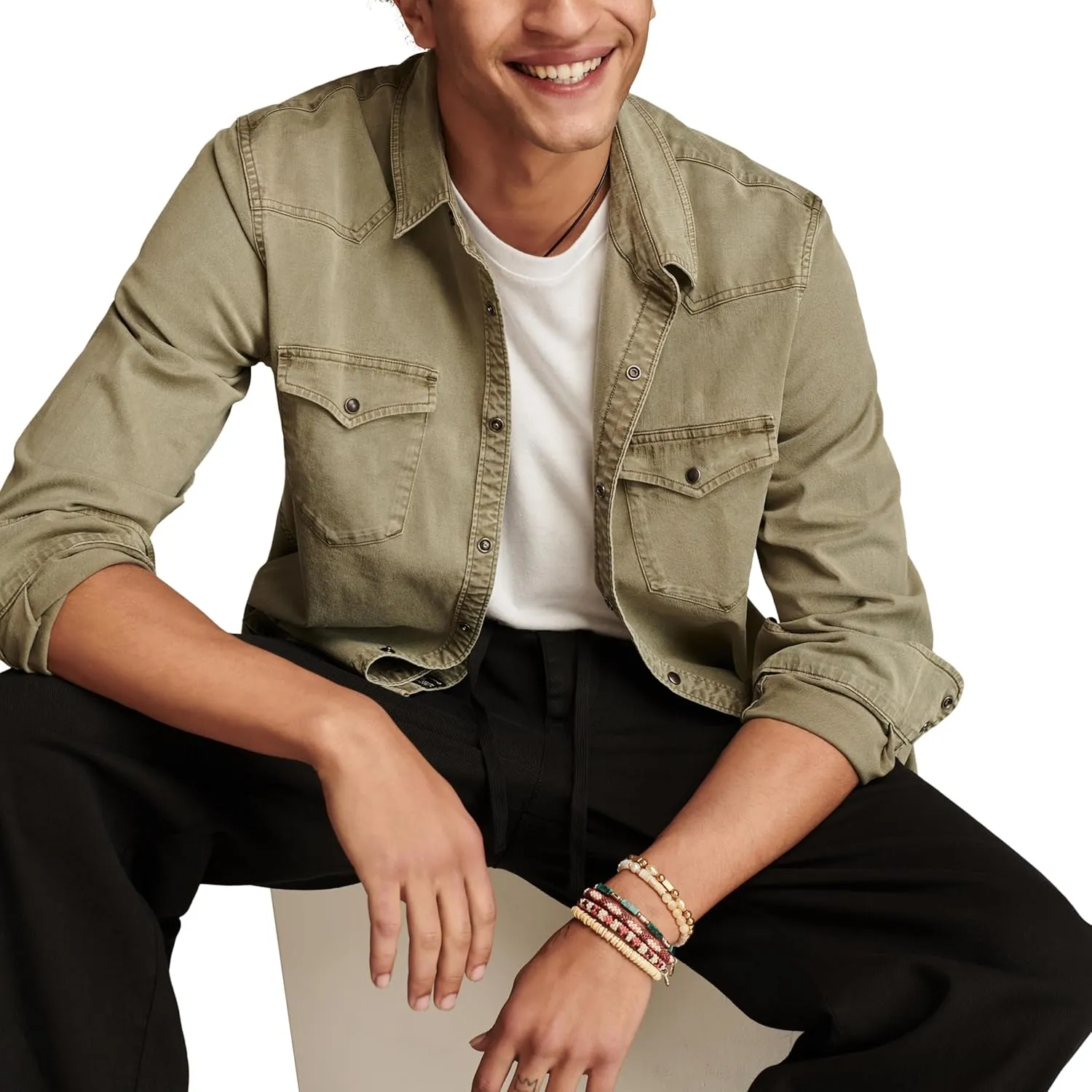 Lucky Brand Men's Twill Western