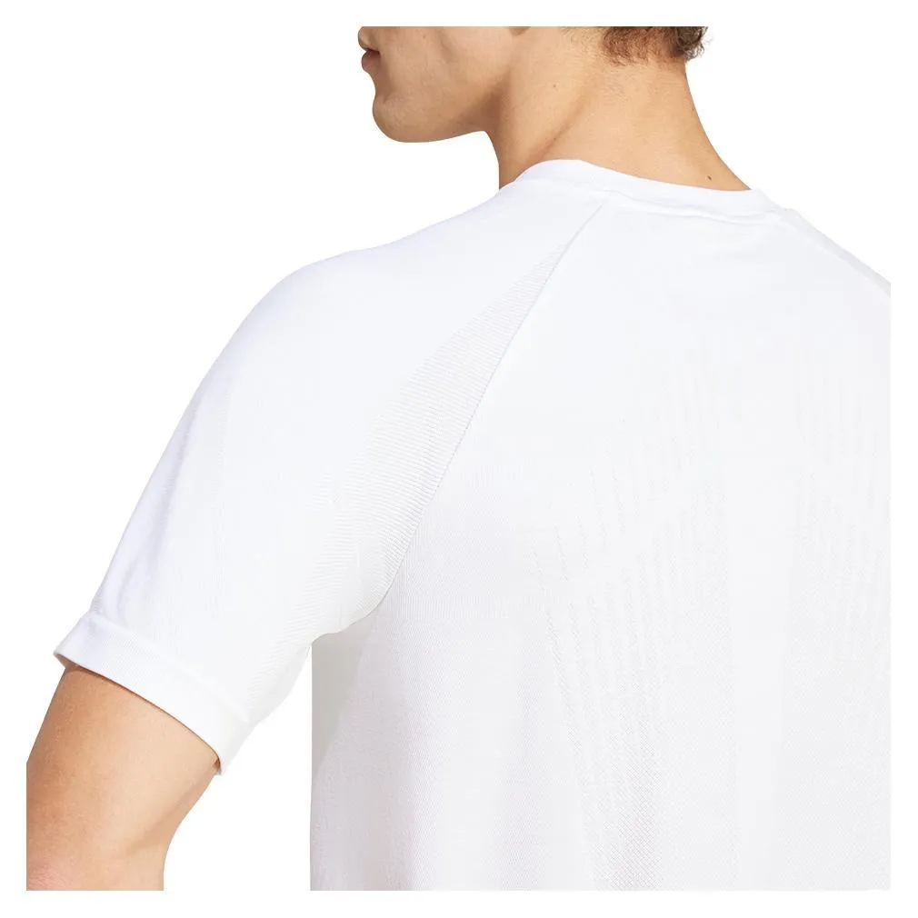 Mens Pro Seamless Tennis Top White