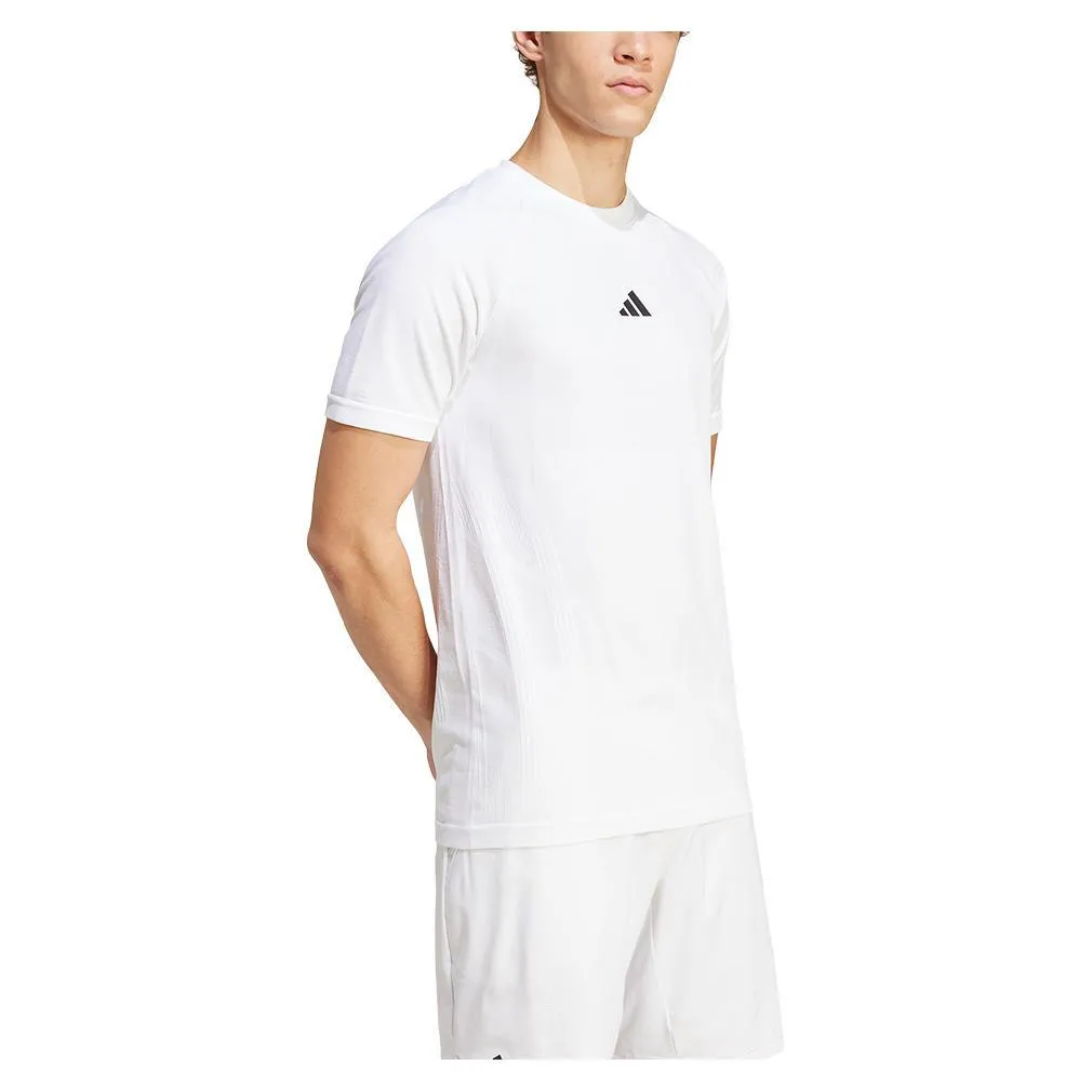 Mens Pro Seamless Tennis Top White