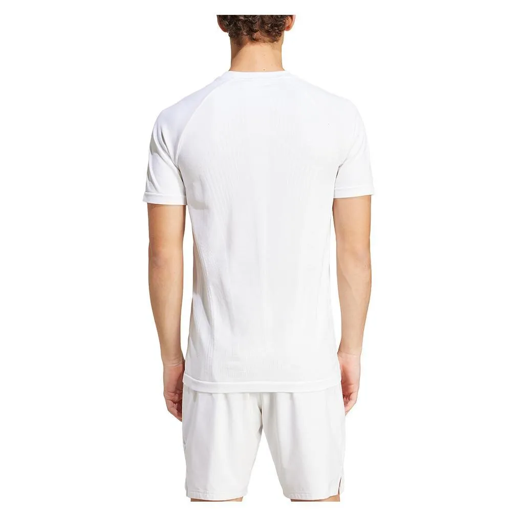Mens Pro Seamless Tennis Top White