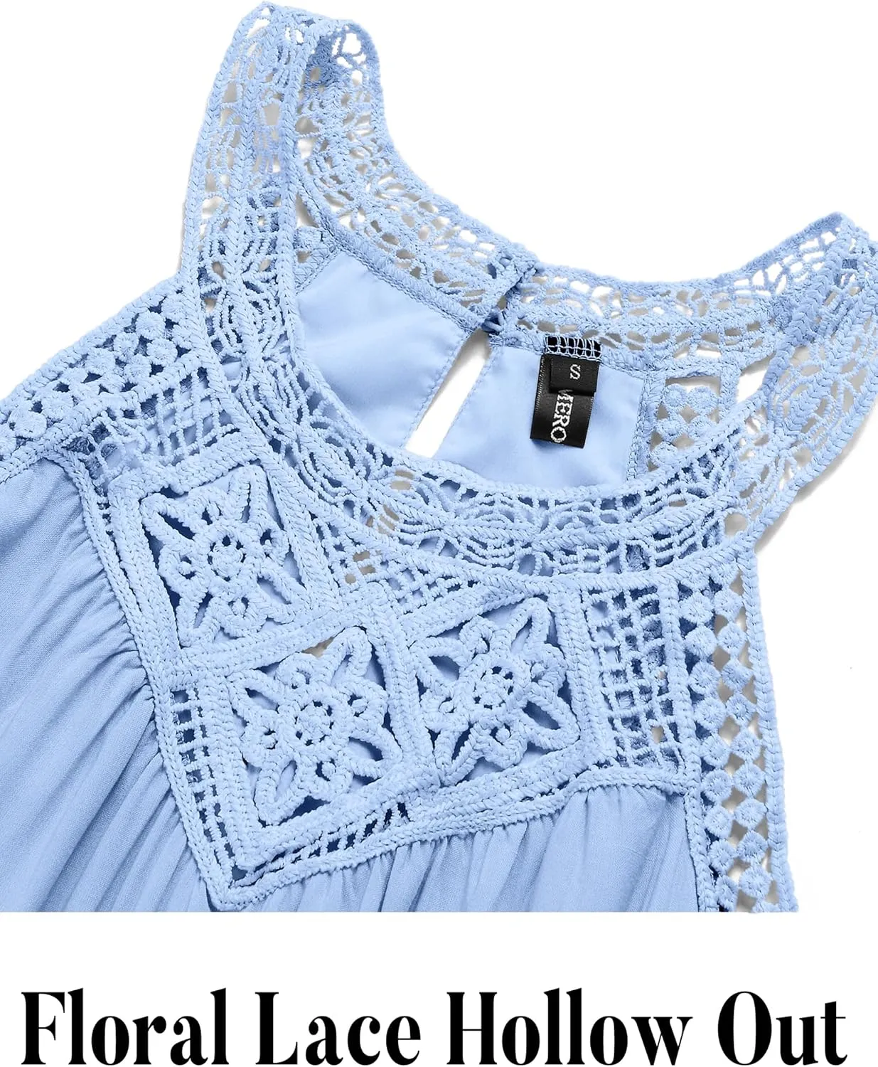 MEROKEETY Women's Summer Spring Casual Halter Sundress 2025 Beach Vacation Flowy A Line Tiered Swing Mini Dresses