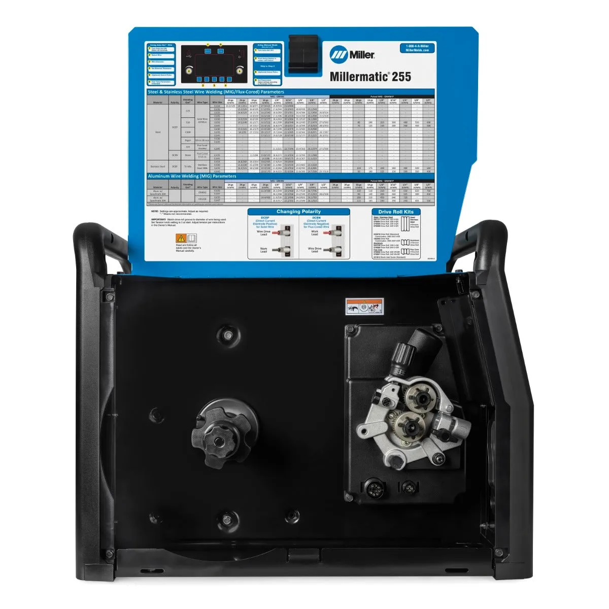 Miller Millermatic 255 MIG/Pulsed MIG Welder- 208/240V with Running Gear (951766)