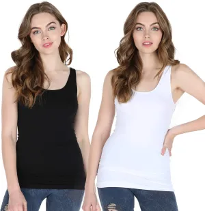 NIKIBIKI Women Seamless Premium Classic Tank Top, Made in U.S.A, One Size