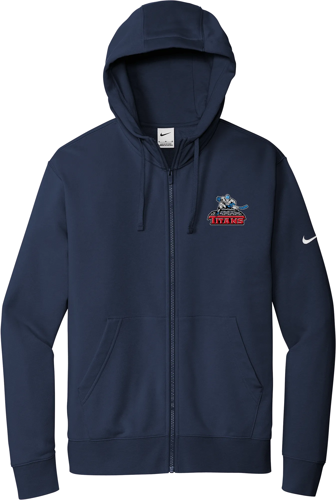 NJ Titans Nike Club Fleece Sleeve Swoosh Full-Zip Hoodie