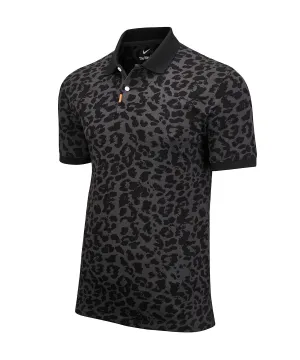 Smoke Grey/Black - Nike polo golf primal print slim