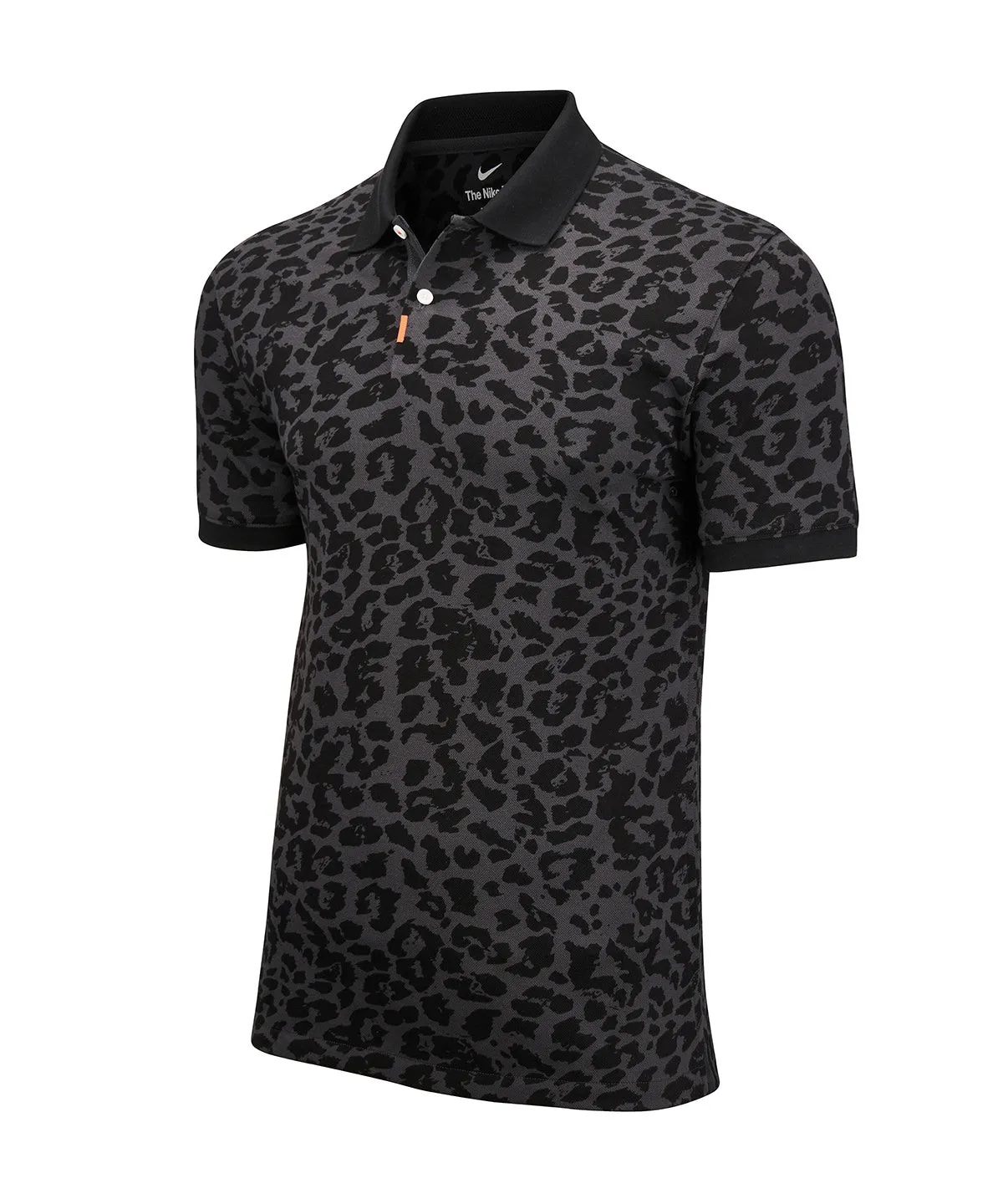 Smoke Grey/Black - Nike polo golf primal print slim