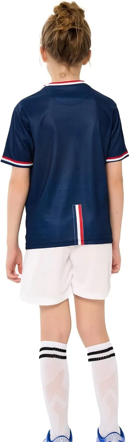 Soccer Jerseys for Kids Boys & Girls,Youth Soccer Jersey Practice Outfits Football Training Uniforms Set 4-16Y
