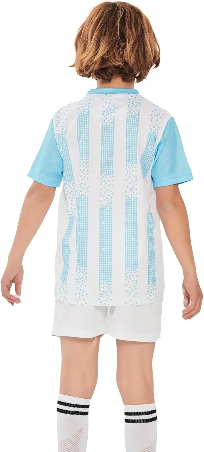 Soccer Jerseys for Kids Boys & Girls,Youth Soccer Jersey Practice Outfits Football Training Uniforms Set 4-16Y