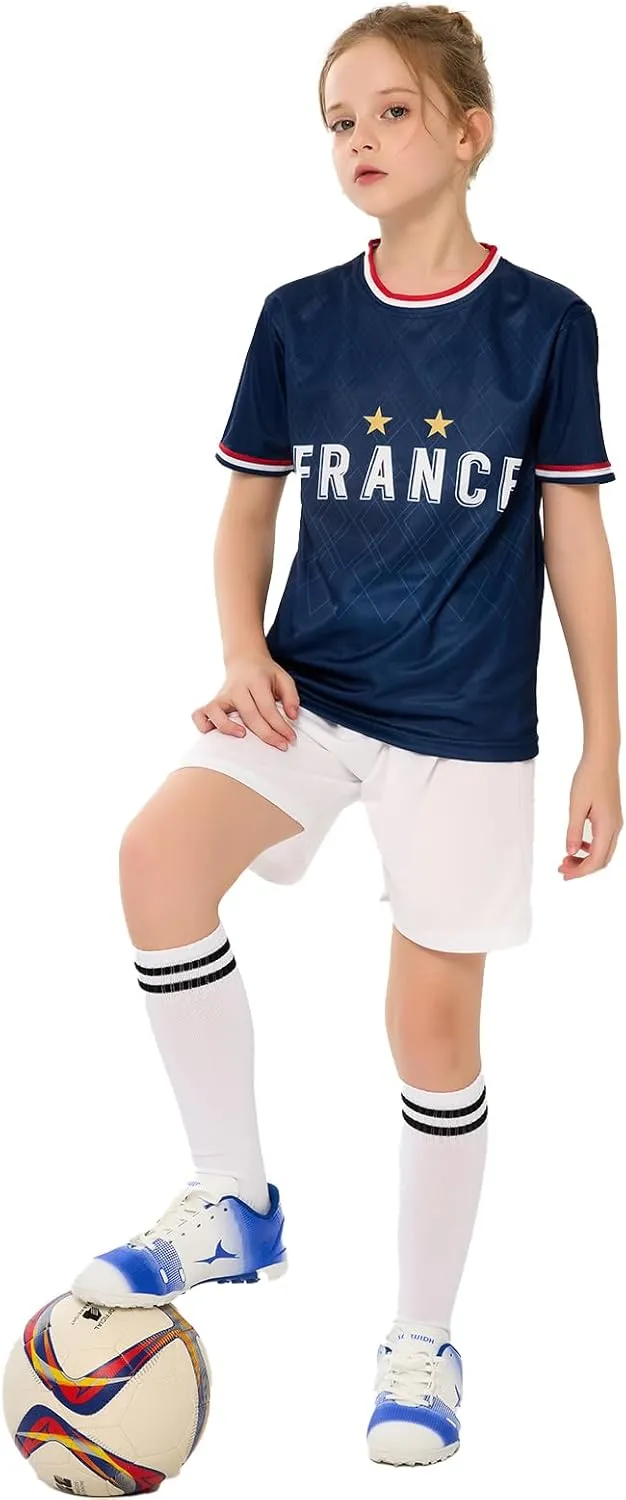 Soccer Jerseys for Kids Boys & Girls,Youth Soccer Jersey Practice Outfits Football Training Uniforms Set 4-16Y