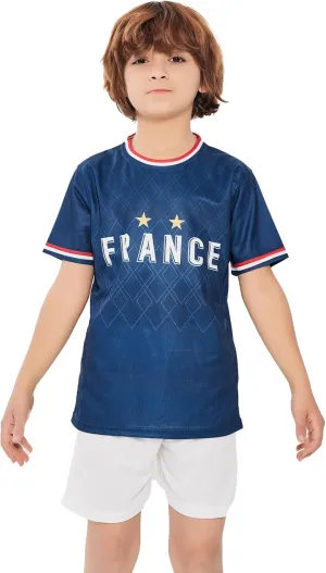 Soccer Jerseys for Kids Boys & Girls,Youth Soccer Jersey Practice Outfits Football Training Uniforms Set 4-16Y