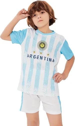 Soccer Jerseys for Kids Boys & Girls,Youth Soccer Jersey Practice Outfits Football Training Uniforms Set 4-16Y