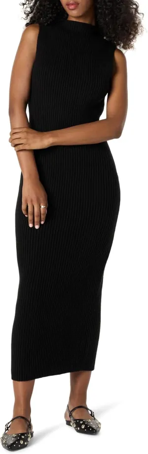 The Drop Women's Jodi Mock Neck Dress Sweater Maxi