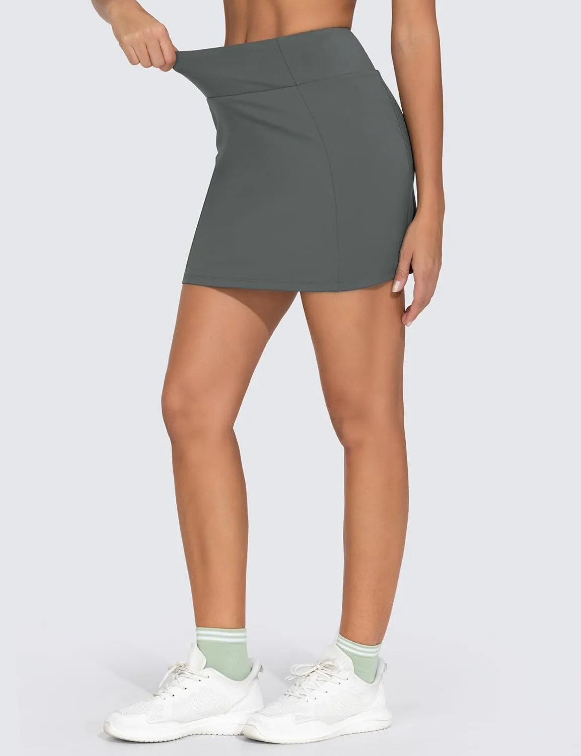 THE GYM PEOPLE Women's High Waisted Golf Skorts Tennis Mini Athletic Active Skirts Built-in Shorts with 3 Pockets