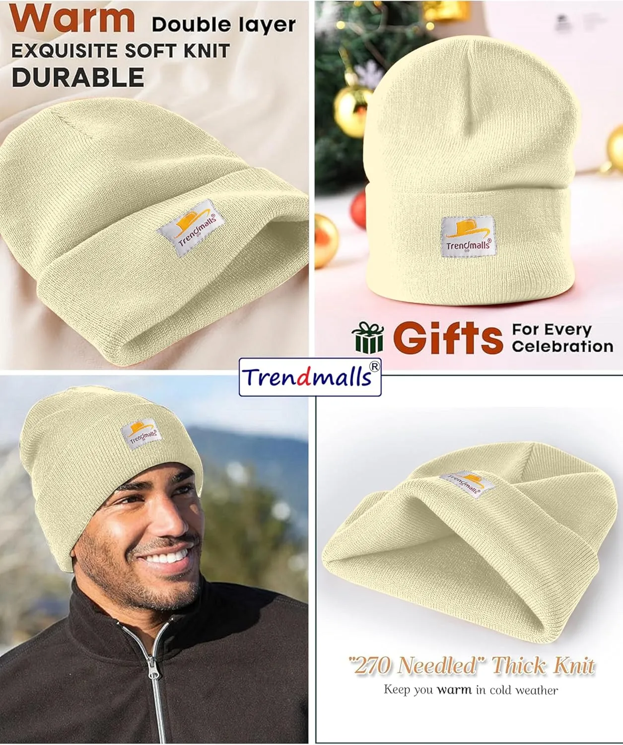 TRENDMALLS Mens/Women/Kids Cap Unisex Hat Knit Cuffed Beanie