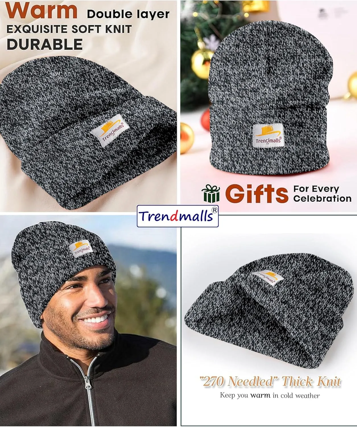 TRENDMALLS Mens/Women/Kids Cap Unisex Hat Knit Cuffed Beanie