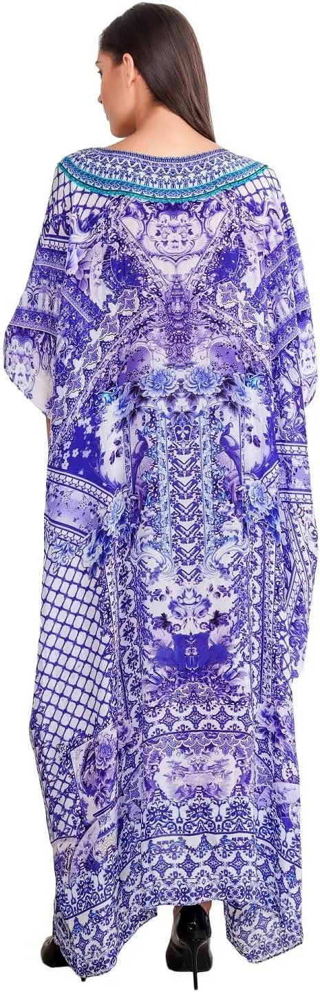 Women's Caftan Dress - Beachwear Coverup Kaftan Casual Long Maxi Lougewear One Size Dresses for Girls & Women