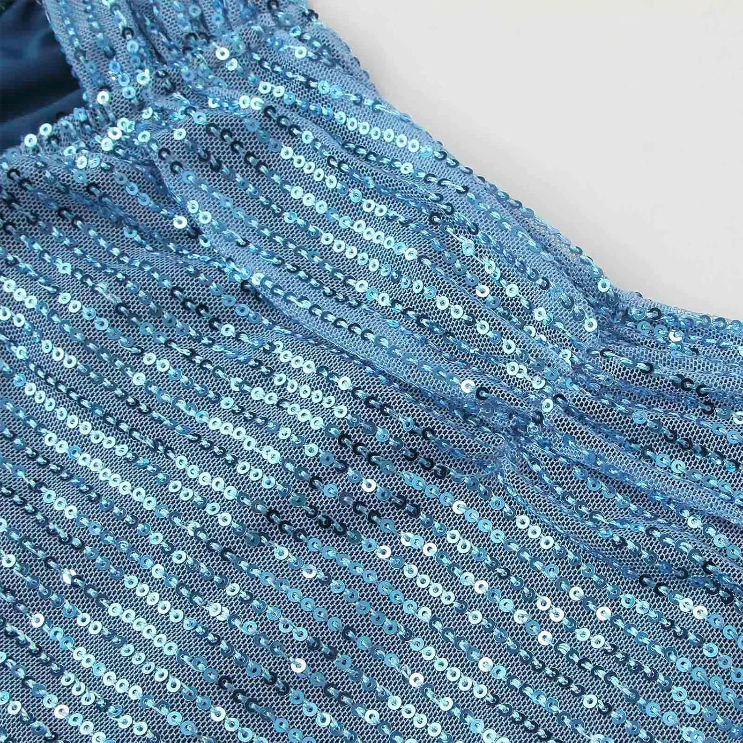 Women's Sequin Prom Dresses with Slit Mermaid Long Ball Gown Ruched Sparkly Formal Evening Gown